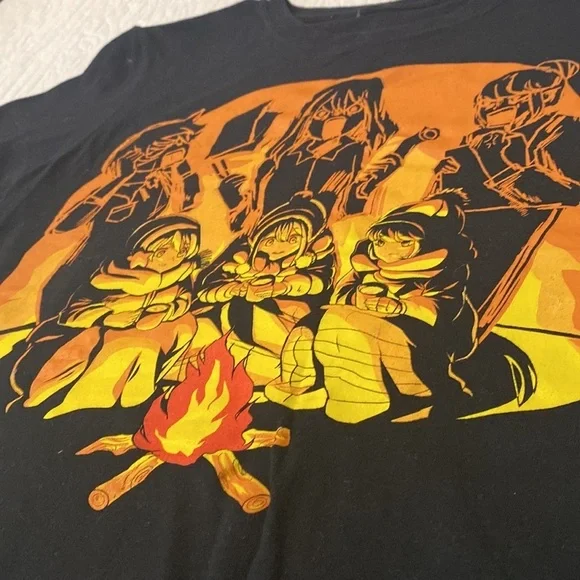 LAID-BACK CAMP SERIES Manga anime Campfire T-Shirt Adult Small 100% Cotton - Picture 3 of 6